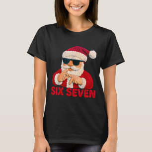 T-shirt Père Noël dit Six Sept - 6 7 Mème Crochet à Laine