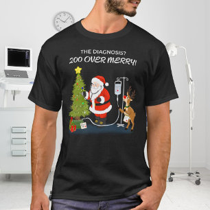 T-shirt Père Noël docteur drôle vérification de l'arbre de