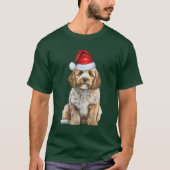 T-shirt Père Noël Dog Cockapoo Noël drôle (Devant)