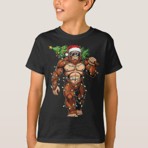 T-shirt Père Noël drôle Bigfoot Arbre de Noël Crypt Christ