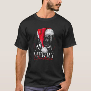 T-shirt Père Noël drôle Chien Shar Pei chinois Joyeux Noël