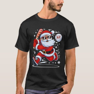 T-shirt Père Noël drôle de baseball 67 Noël Xmas Pyjama Ga