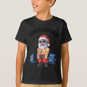 T-shirt Père Noël drôle de Père Noël Meme Noël Gymnastique