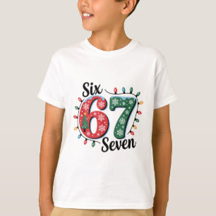 T-shirt Père Noël drôle dit six sept Noël 67 Meme Xmas