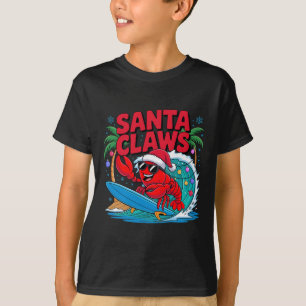 T-shirt Père Noël drôle homard de Noël avec palmier