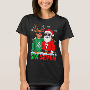 T-shirt Père Noël drôle Renne 6 7 Noël Meme Six Sept 