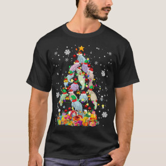 T-shirt Père Noël ELF Manatee Noël Arbre de Noël Lumières 