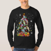 T-shirt Père Noël ELF Manatee Noël Arbre de Noël Lumières  (Devant)