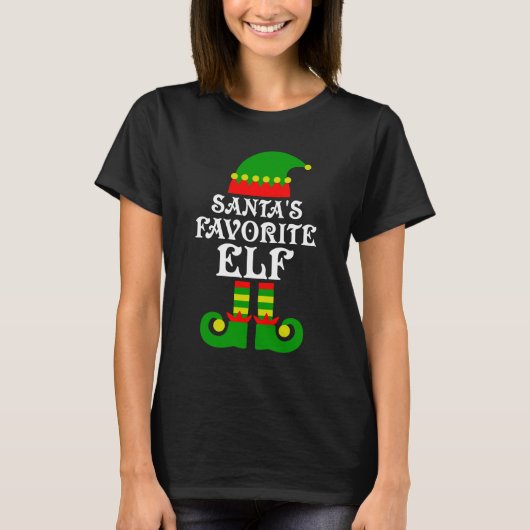 T-shirt Père Noël elfe favori (Devant)