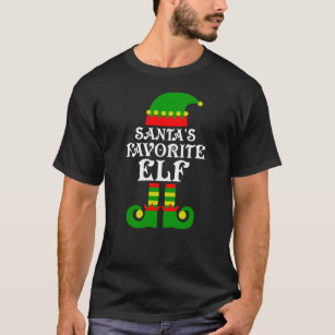T-shirt père Noël Elfe favori Elfes de Noël Père Noël
