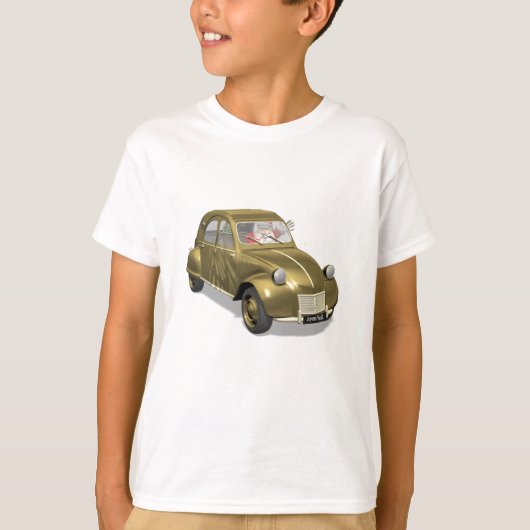 T-shirt Père Noël En Citroen 2CV (Devant)