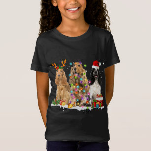 T-Shirt Père Noël English Cocker Spaniel Chien Reindeer Ch