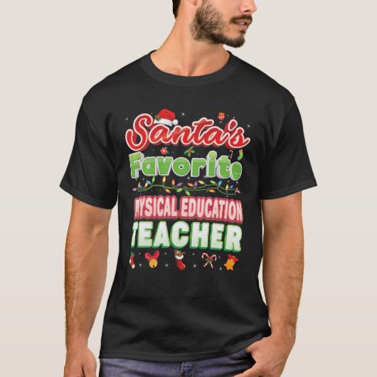 T-shirt père Noël Enseignant de l'éducation physique favor (Devant)
