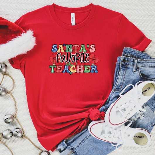 T-shirt Père Noël Enseignant favori