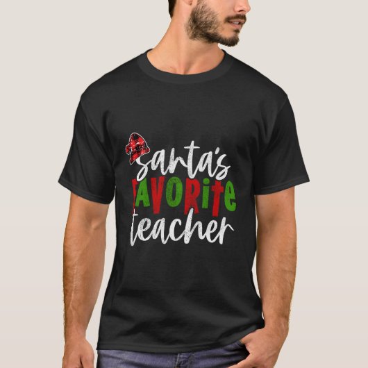 T-shirt Père Noël Enseignant préféré (Devant)