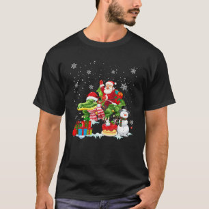 T-shirt Père Noël équitation Alligator Noël Pyjama Famille