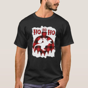 T-shirt Père Noël équitation Dinosaur Père Noël équitation