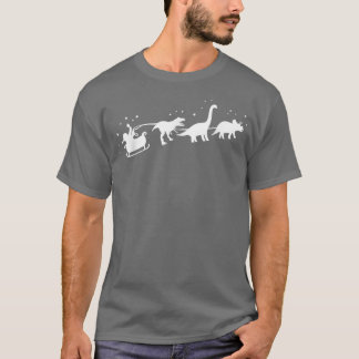 T-shirt Père Noël équitation Dinosaur T re Christmas Boys