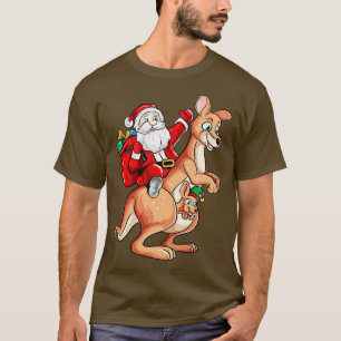 T-shirt Père Noël équitation Kangaroo Noël australien