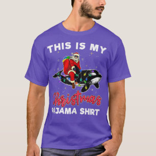 T-shirt Père Noël équitation Orca Noël Pyjama Baleine Amou