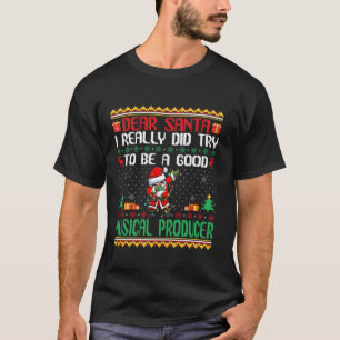 T-shirt Père Noël essaie d'être un bon producteur musical