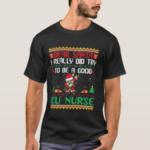 T-shirt Père Noël Essaie d'être une bonne infirmière de l'