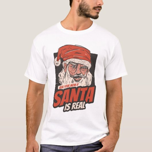 T-shirt Père Noël est réel (Devant)