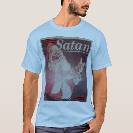 T-shirt Père Noël est un anagramme pour Satan (Devant)