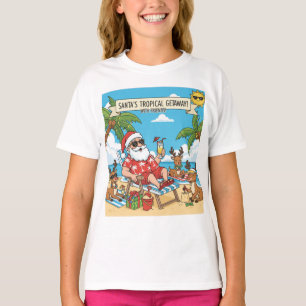 T-shirt Père Noël et le trésor tropical des rennes