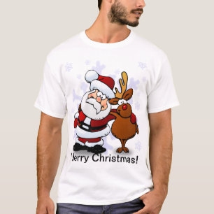 T-shirt Père Noël et Noël de renne