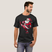 T-shirt Père Noël Exercice Gym Fitness Exercice Noël (Devant entier)