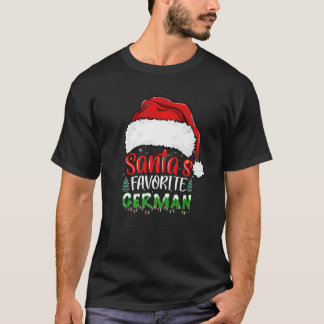 T-shirt Père Noël Favori Allemand Funny Christmas Deutsche