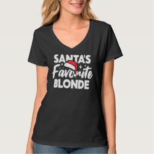 T-shirt Père Noël Favori Blonde Famille Couple Groupe Chri