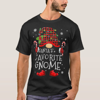 T-shirt Père Noël Favori Buffalo Gnome Plaid Correspondant