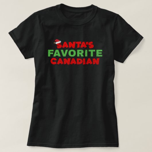 T-shirt Père Noël Favori Canada Canada Noël (Design devant)