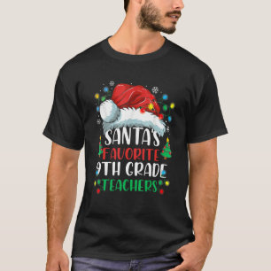 T-shirt Père Noël Favori de 9e année enseignant Noël Père 