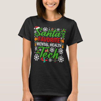 T-shirt Père Noël Favori de la technologie de santé mental