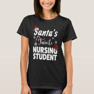 T-shirt Père Noël Favori de soins infirmiers étudiant cade