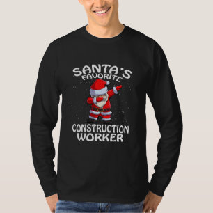 T-shirt père Noël Favori de travail de construction Noël 