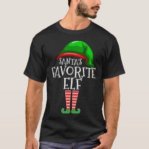 T-shirt Père Noël Favori Elf Correspondant Famille de Noël