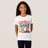 T-Shirt Père Noël Favori Elf Noël Famille de Noël Fun (Devant entier)