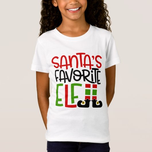 T-Shirt Père Noël Favori Elf Noël Famille de Noël Fun (Devant)