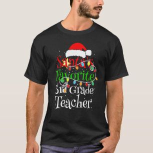 T-shirt Père Noël Favori Enseignant de 3e année Noël Père 