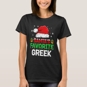 T-shirt Père Noël Favori Grec Famille de Noël Correspondan