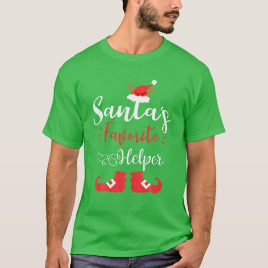 T-shirt Père Noël Favori Helper Matching Famille Noël (Devant)