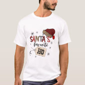 T-shirt Père Noël favori ho - drôle Noël (Devant)