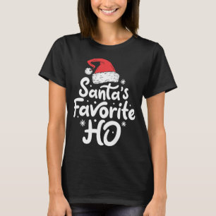T-shirt Père Noël Favori Ho Drôle Noël Favori Chapeau de N