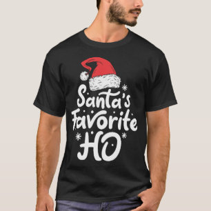 T-shirt Père Noël Favori Ho Drôle Noël Favori Chapeau de N