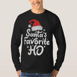 T-shirt Père Noël Favori Ho Drôle Noël Favori Chapeau de N