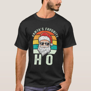T-shirt père Noël Favori Ho Pun Funny Noël Adulte Plaisant